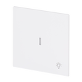 Wippe mit Aufdruck Symbol "Licht" mit kleiner transparenter Kalotte für