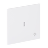 Wippe mit Aufdruck Symbol "Licht" mit kleiner transparenter Kalotte für Taster,