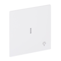 Wippe mit Aufdruck Symbol "Licht" mit kleiner transparenter Kalotte für