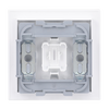 Wippe mit Aufdruck Symbol "Licht" mit kleiner transparenter Kalotte für Taster,