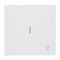 Wippe mit Aufdruck Symbol "Licht" mit kleiner transparenter Kalotte für