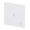 Wippe mit Aufdruck Symbol "Licht" mit kleiner transparenter Kalotte für