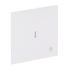Wippe mit Aufdruck Symbol "Licht" mit kleiner transparenter Kalotte für Taster,