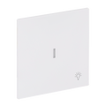 Wippe mit Aufdruck Symbol "Licht" mit kleiner transparenter Kalotte für