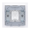 Wippe mit Aufdruck Symbol "Licht" mit kleiner transparenter Kalotte für Taster,