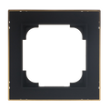 Abdeckrahmen mit Dekorring 1-fach schwarz matt/gold - Busch-art linear®