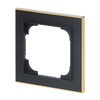 Abdeckrahmen mit Dekorring 1-fach schwarz matt/gold - Busch-art linear®   