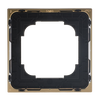 Abdeckrahmen mit Dekorring 1-fach schwarz matt/gold - Busch-art linear®   