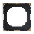 Abdeckrahmen mit Dekorring 1-fach schwarz matt/gold - Busch-art linear®