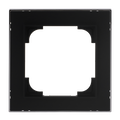 Abdeckrahmen mit Dekorring 1-fach schwarz matt/chrom - Busch-art linear®