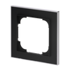 Abdeckrahmen mit Dekorring 1-fach schwarz matt/chrom - Busch-art linear®   
