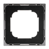 Abdeckrahmen mit Dekorring 1-fach schwarz matt/chrom - Busch-art linear®   