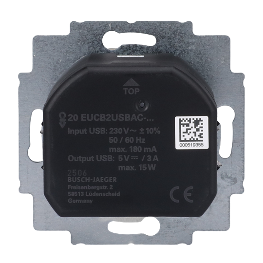 SCHUKO® USB-Steckdosen-Einsatz Safety+ mit USB A/C alpinweiß - Reflex SI – Bild 2 von 4