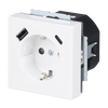 SCHUKO® USB-Steckdosen-Einsatz Safety+ mit USB A/C studioweiß - Plattform 63   