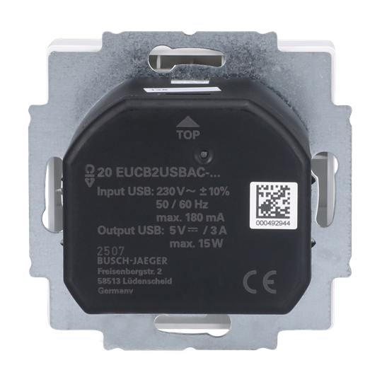 SCHUKO® USB-Steckdosen-Einsatz Safety+ mit USB A/C studioweiß - Plattform 63 – Bild 2 von 4