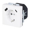 SCHUKO® USB-Steckdosen-Einsatz Safety+ mit USB A/C studioweiß matt - Plattform