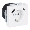 SCHUKO® USB-Steckdosen-Einsatz Safety+ mit USB A/C studioweiß matt - Plattform