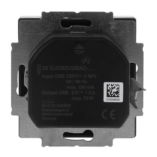 SCHUKO® USB-Steckdosen-Einsatz Safety+ mit USB A/C schwarz matt - Plattform 63 – Bild 2 von 4