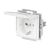 SCHUKO® Steckdose Safety+ mit Klappdeckel alpinweiß - Busch-balance® SI
