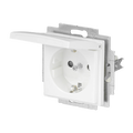 SCHUKO® Steckdose Safety+ mit Klappdeckel alpinweiß - Busch-balance® SI