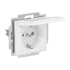 SCHUKO® Steckdose Safety+ mit Klappdeckel alpinweiß - Busch-balance® SI