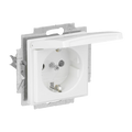 SCHUKO® Steckdose Safety+ mit Klappdeckel alpinweiß - Busch-balance® SI