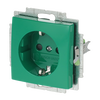 SCHUKO® Steckdosen-Einsatz Safety+ grün - Busch-balance® SI