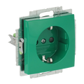 SCHUKO® Steckdosen-Einsatz Safety+ grün - Busch-balance® SI