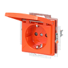 SCHUKO® Steckdosen-Einsatz Safety+ mit Klappdeckel orange - Busch-balance® SI