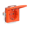 SCHUKO® Steckdosen-Einsatz Safety+ mit Klappdeckel orange - Busch-balance® SI