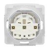 SCHUKO® Steckdosen-Einsatz IP44 Safety+ mit Klappdeckel alpinweiß -