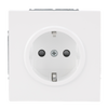 SCHUKO® Steckdose Safety+ mit Schraubklemmen studioweiß - Busch-art linear® 