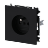 Steckdosen-Einsatz mit Erdungsstift Safety+ schwarz matt - Busch-art linear®   