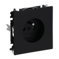 Steckdosen-Einsatz mit Erdungsstift Safety+ schwarz matt - Busch-art linear®