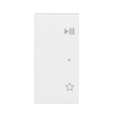 Wippe 2-fach links, mit Symbol "Play/Pause"  Busch-balance® SI   