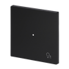 Wippe 1-fach, mit Symbol "Dimmer" schwarz matt  Busch-art linear®   