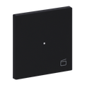 Wippe Symbol "Szene" mit kleiner transparenter Kalotte 1-fach schwarz matt -