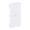 Wippe 2-fach rechts Symbol "Licht" mit kleiner transparenter Kalotte 2-fach