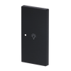 Wippe 2-fach rechts Symbol "Licht" 2-fach schwarz matt - Busch-art linear®