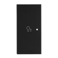 Wippe 2-fach links Symbol "Dimmen" mit kleiner transparenter Kalotte 2-fach