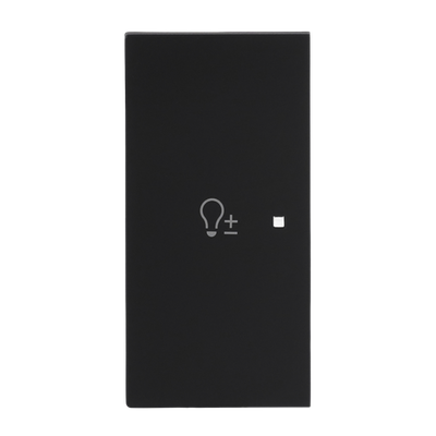 Wippe 2-fach links Symbol "Dimmen" 2-fach schwarz matt - Busch-art linear®