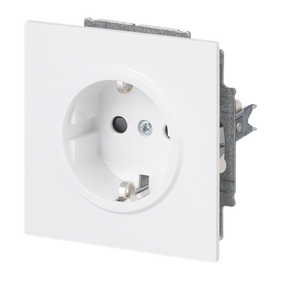 SCHUKO® Steckdosen-Einsatz Safety+ studioweiß - Busch-art linear®  studioweiß