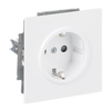 SCHUKO® Steckdosen-Einsatz Safety+ studioweiß - Busch-art linear®  studioweiß
