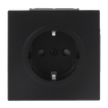 SCHUKO® Steckdosen-Einsatz Safety+ schwarz matt - Busch-art linear®