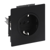 SCHUKO® Steckdosen-Einsatz Safety+ schwarz matt - Busch-art linear® 