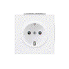 SCHUKO® Steckdosen-Einsatz Safety+ ohne Spreize studioweiß - Busch-art linear® 