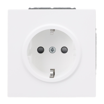 SCHUKO® Steckdose Safety+ ohne Spreize studioweiß matt - Busch-art linear®