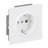 SCHUKO® Steckdose Safety+ ohne Spreize studioweiß matt - Busch-art linear® 