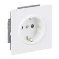 SCHUKO® Steckdose Safety+ ohne Spreize studioweiß matt - Busch-art linear®