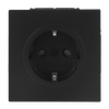 SCHUKO® Steckdosen-Einsatz Safety+ ohne Spreize schwarz matt - Busch-art linear®